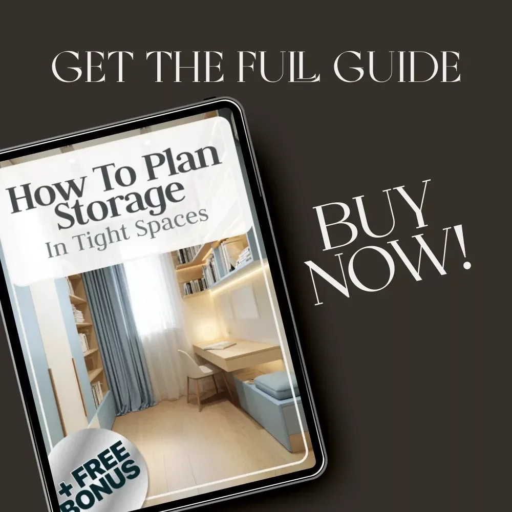 How to Plan Storage in Tight Spaces | Smart Home Organization Guide for Small Apartments, Tiny Homes & Minimalist Living | Digital Download