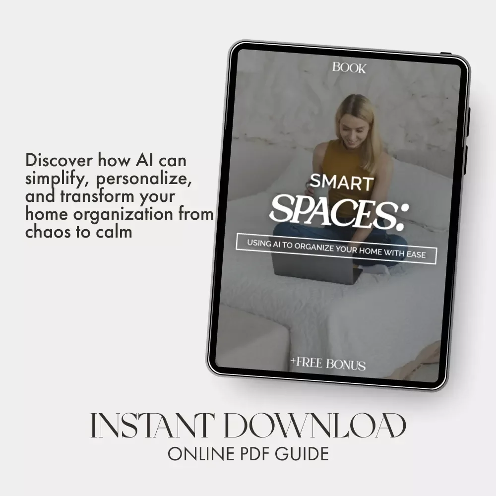 Smart Spaces: Using AI to Organize Your Home with Ease | Digital eBook | How to Organize Rooms Using AI Suggestions | Home Organization Guide