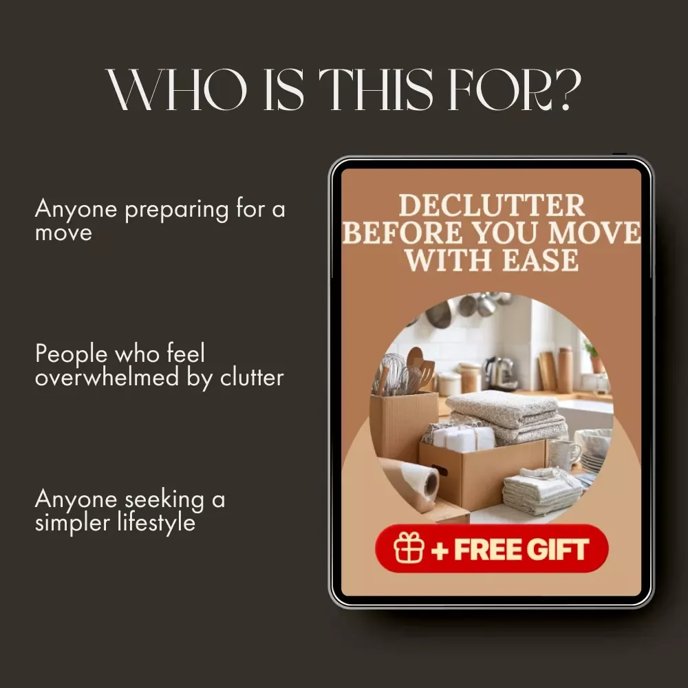 Declutter Before You Move with Ease | How to Declutter Before Moving | Minimalist Moving eBook & Digital Guide