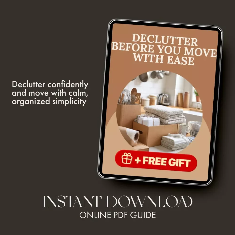 Declutter Before You Move with Ease | How to Declutter Before Moving | Minimalist Moving eBook & Digital Guide
