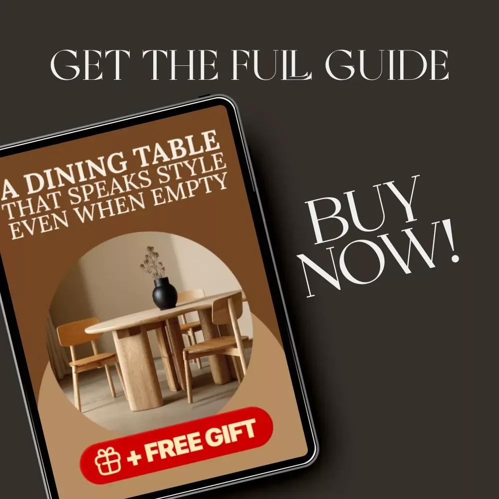 A Dining Table That Speaks Style Even When Empty | Digital Guide on How to Style a Dining Table When Not in Use | Home Decor Styling eBook for Effortless Everyday and Seasonal Looks
