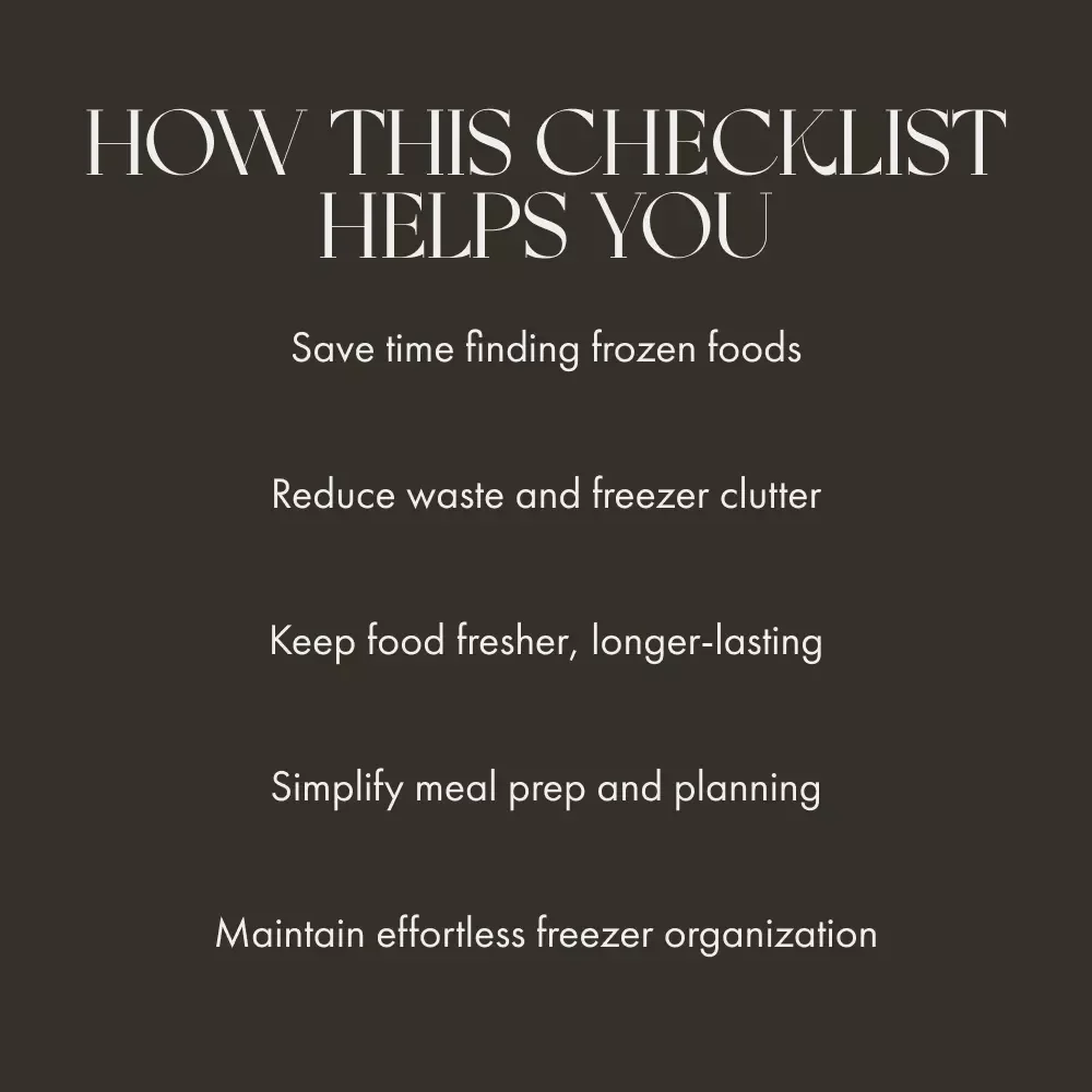 Freezer Feng Shui Guide | Printable Checklist for How to Organize Your Freezer | Digital Decluttering & Storage Optimization for Kitchen Efficiency