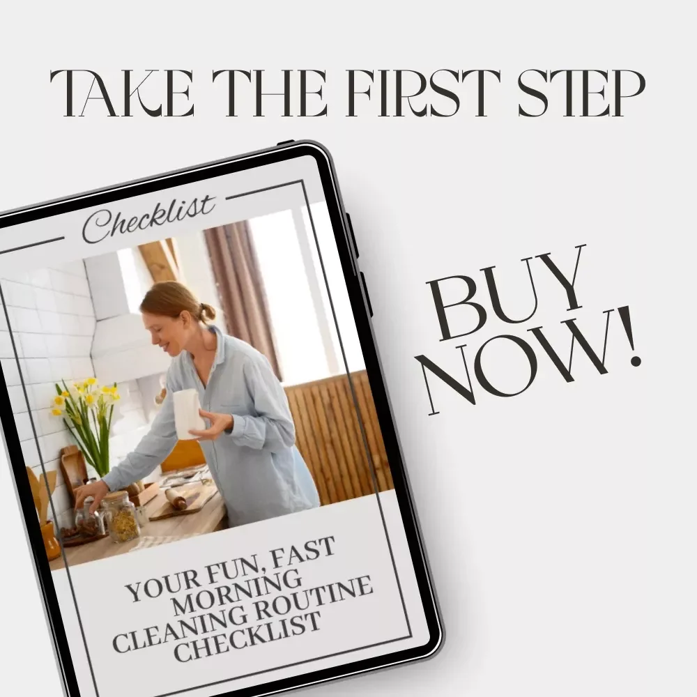 Your Fun, Fast Morning Cleaning Routine Checklist | Printable Home Organization Guide for a Fresh Start to Your Day | Digital Download for How to Create a Morning Cleaning Routine