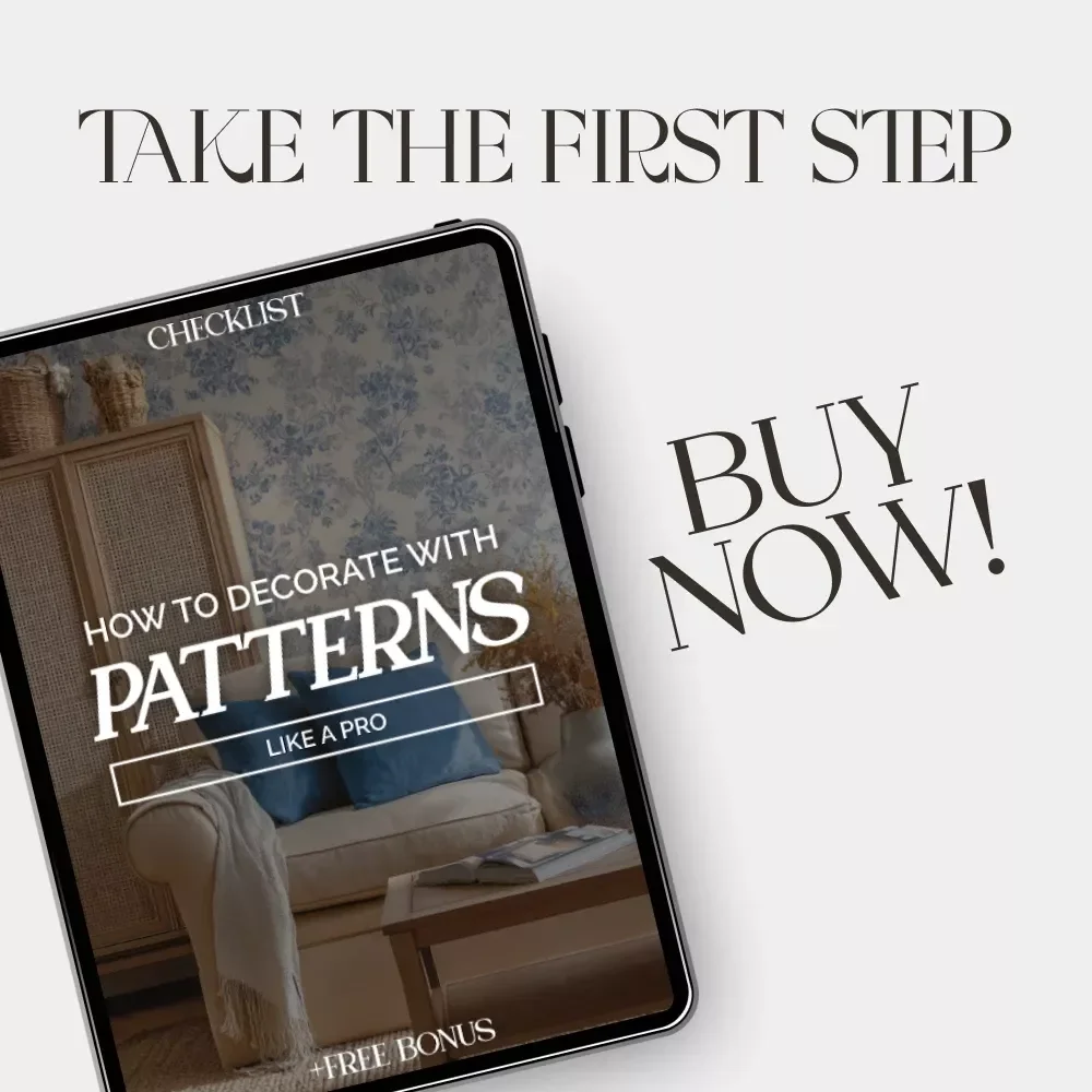 How to Decorate with Patterns Like a Pro | Interior Design Guide | Digital Download Home Styling eBook | Pattern Mixing Tips for Decor Lovers
