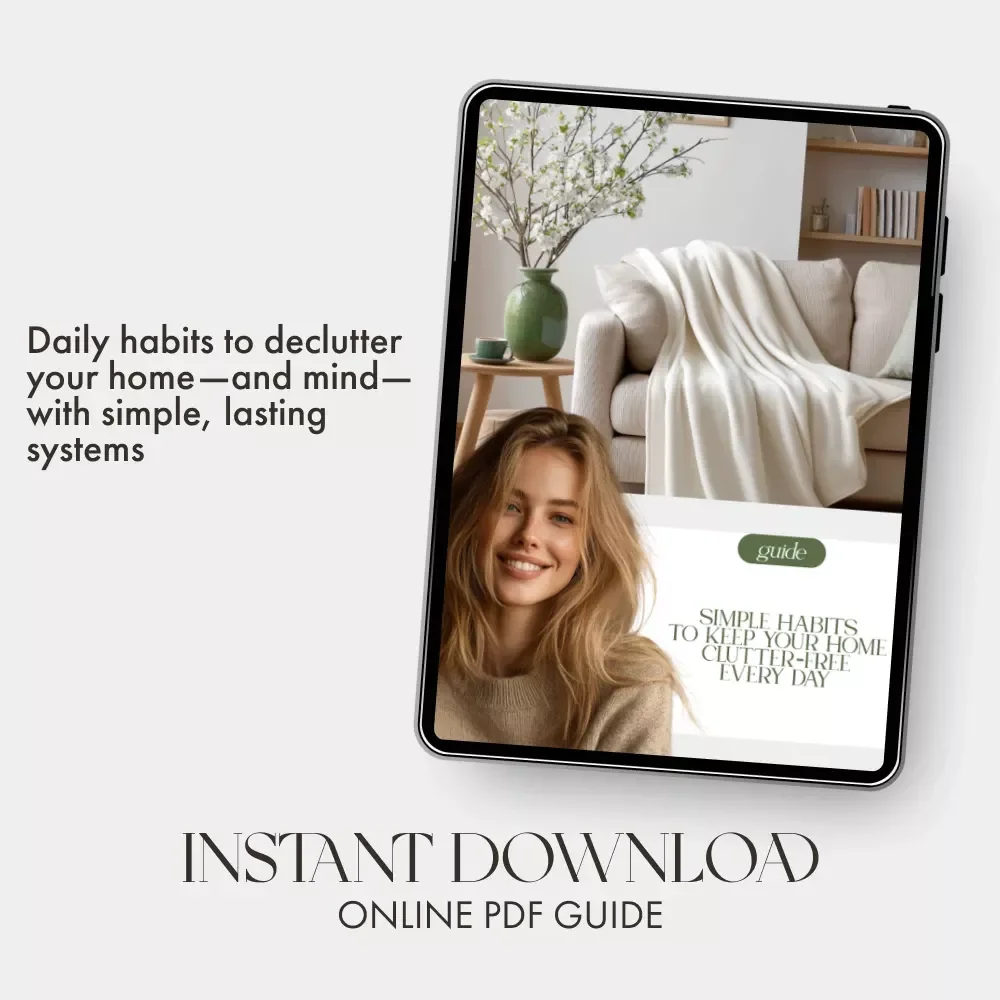 Simple Habits to Keep Your Home Clutter-Free Every Day | Printable Digital Guide | Simple Methods to Reduce Clutter Daily | Home Organization eBook