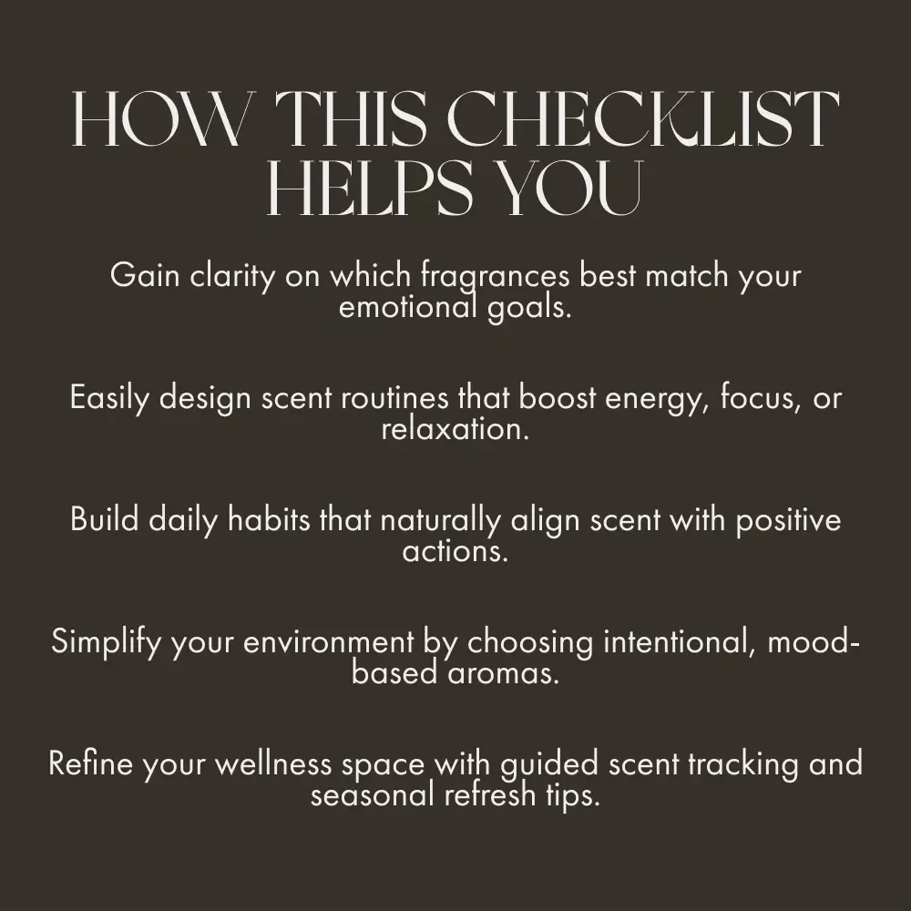 The Mood by Scent Checklist | Digital Download for Aromatherapy & Mood Enhancement | Tips for Using Scents for Mood, Focus & Relaxation