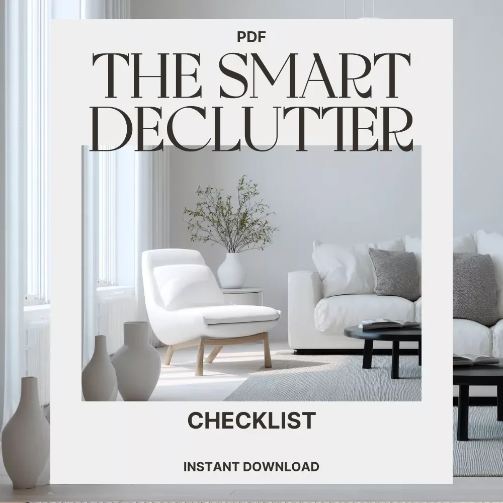 The Smart Declutter Checklist | Digital Download Guide for Using AI to Decide What to Keep, Donate, or Repurpose | Home Organization & Mindful Minimalism