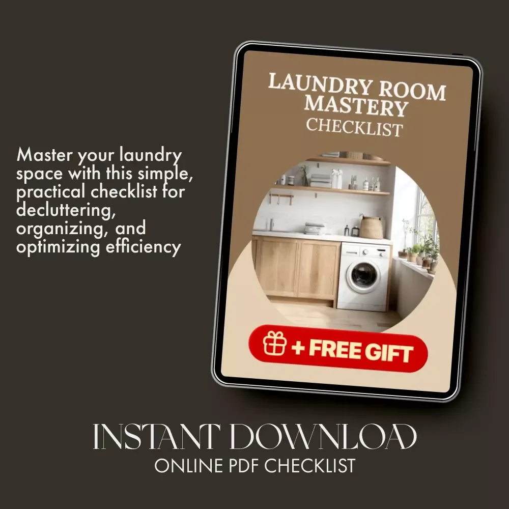 Laundry Room Mastery Checklist | Printable Home Organization Guide | Digital Download for Decluttering, Storage Optimization & Laundry Room Planning