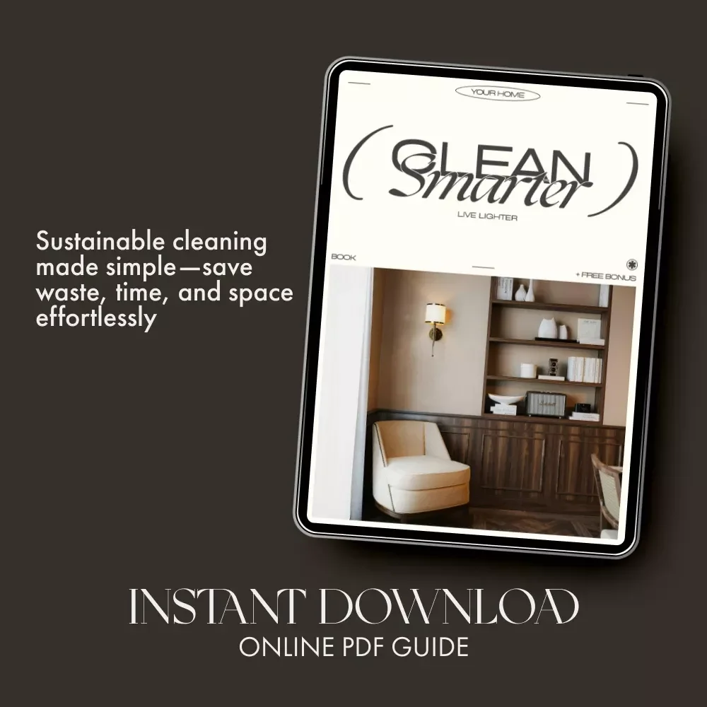 Clean Smarter Live Lighter | Eco-Friendly Cleaning eBook | Tips for Reducing Waste in Cleaning | Sustainable Home Guide | Zero-Waste Cleaning Habits