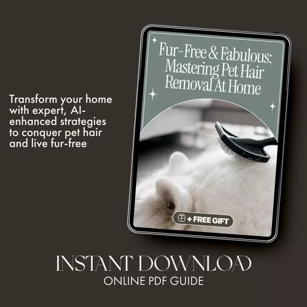 Fur-Free & Fabulous: Mastering Pet Hair Removal at Home | Ultimate Guide on How to Remove Pet Hair from Furniture | Digital Download eBook for Pet Owners