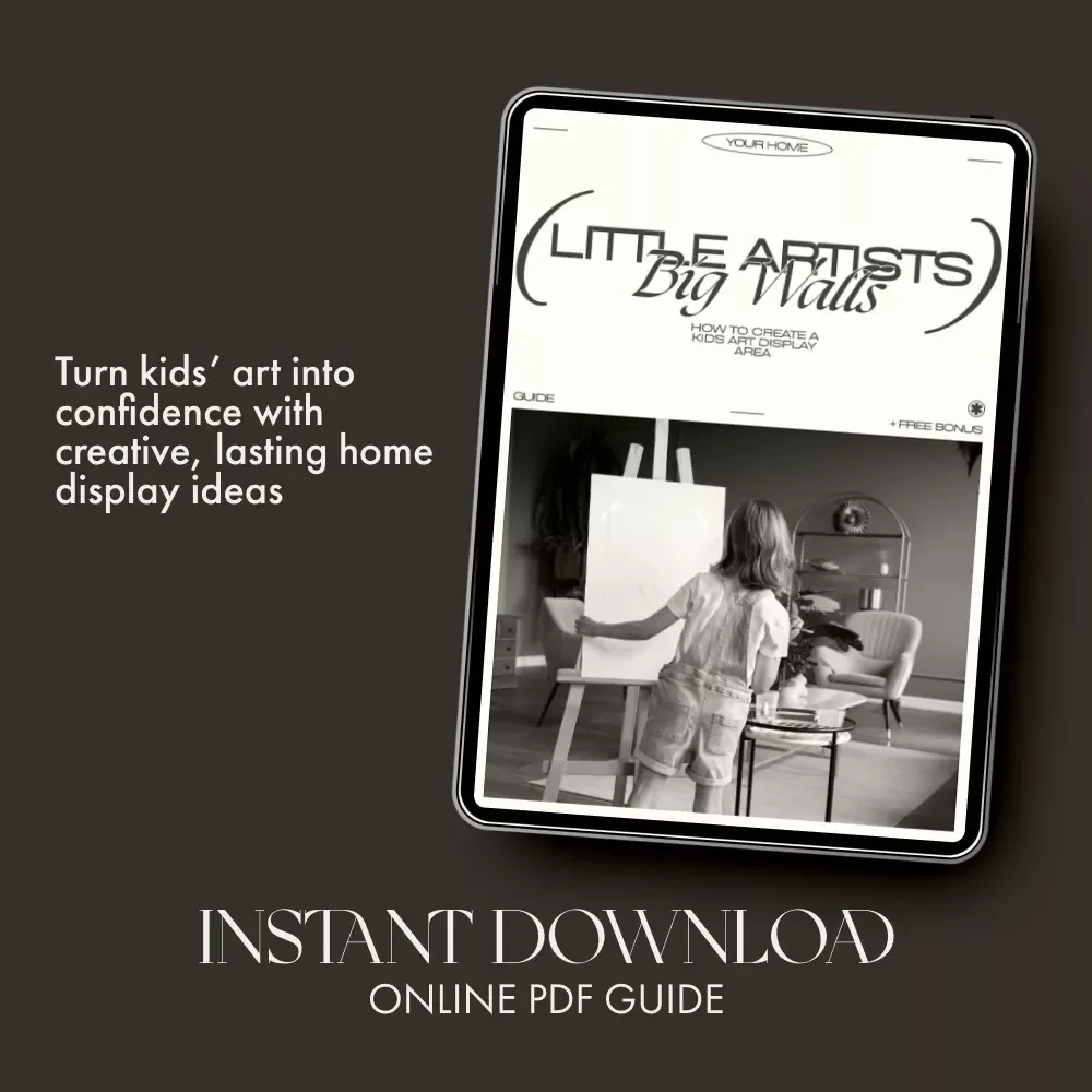 Little Artists Big Walls | How to Create a Kids Art Display Area | Digital Guide for Parents & Creative Homes