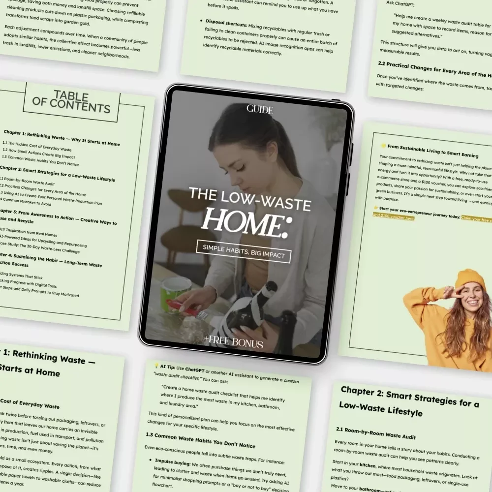 The Low-Waste Home: Simple Habits, Big Impact | Eco-Friendly Living Guide | How to Reduce Waste at Home | Sustainable Lifestyle eBook for Conscious Consumers