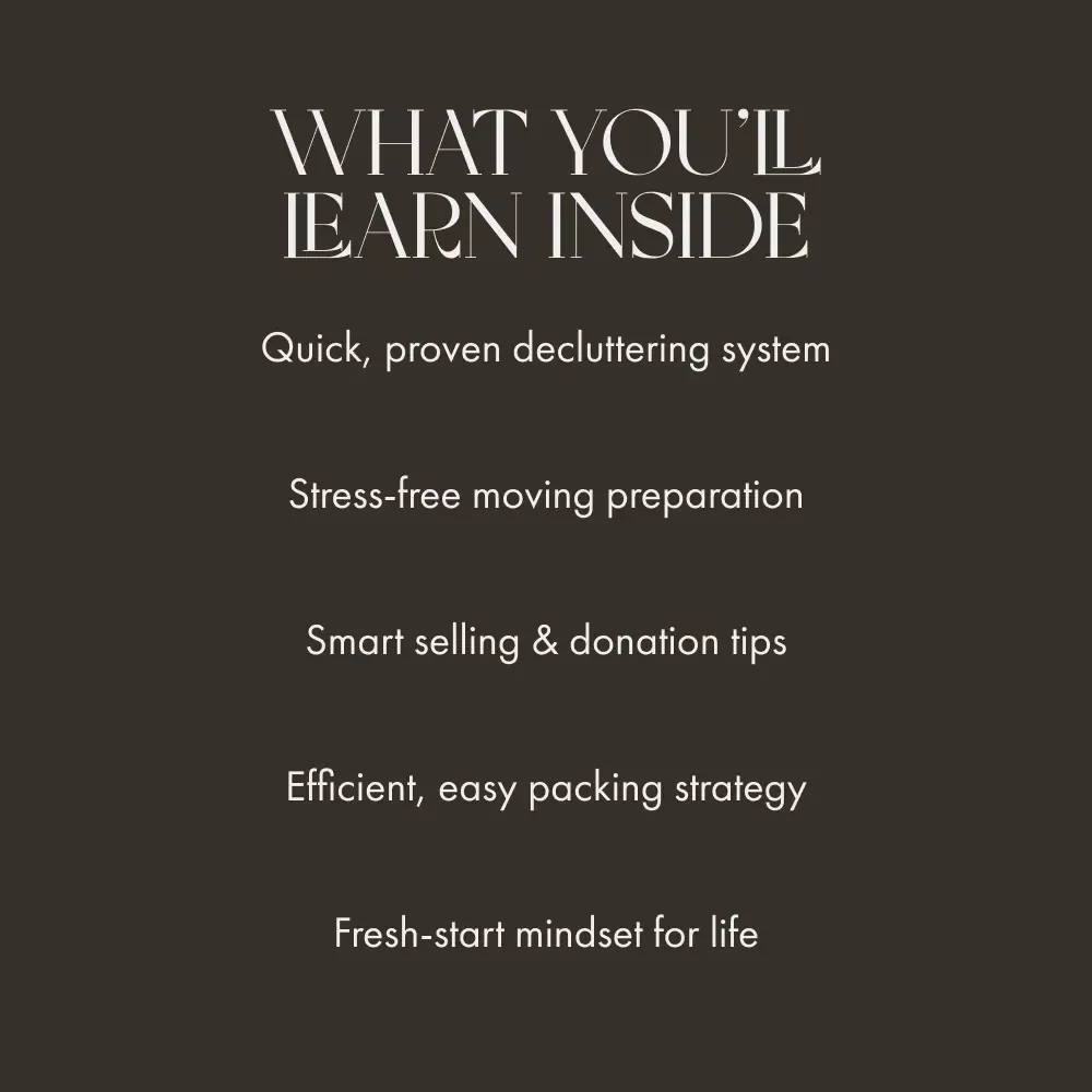 Declutter Before You Move with Ease | How to Declutter Before Moving | Minimalist Moving eBook & Digital Guide
