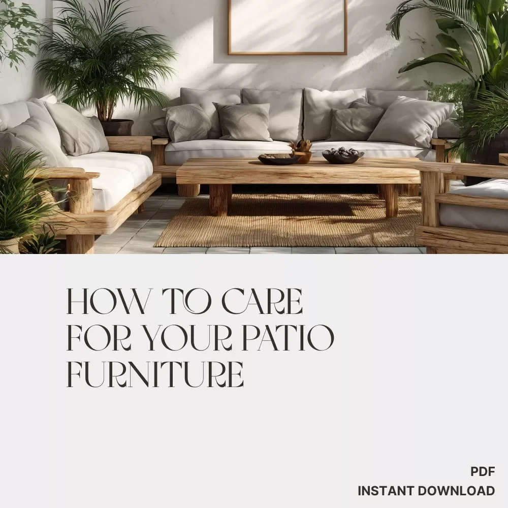 Sparkling Spaces: How to Care for Your Patio Furniture | Ultimate Guide for How to Clean Outdoor Furniture and Patio | Digital Download eBook for Homeowners & DIY Enthusiasts