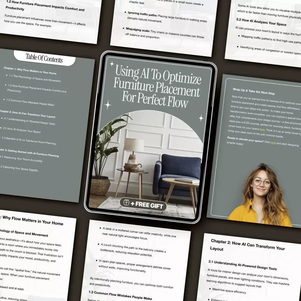 Using AI to Optimize Furniture Placement for Perfect Flow | eBook for Home Design, Interior Layout, and Space Planning | Learn how to use AI to optimize furniture placement for better flow