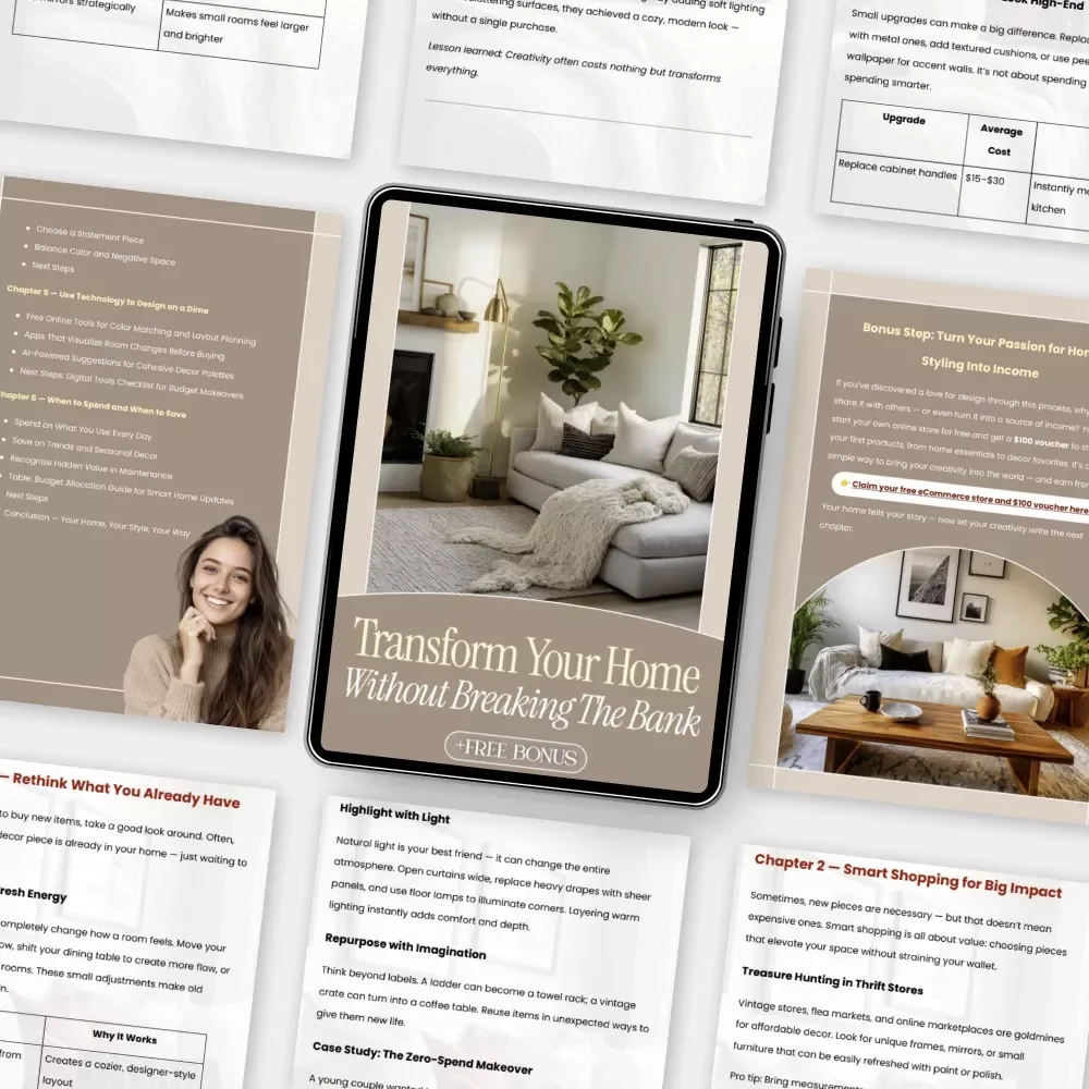 Transform Your Home Without Breaking the Bank | Budget-Friendly Home Decor eBook | How to Update Decor with Minimal Cost