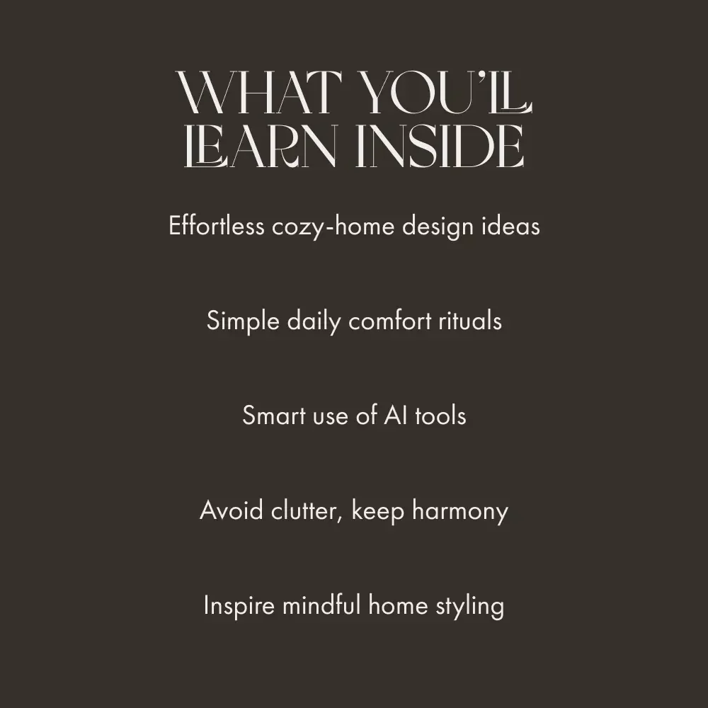 Home Warmth That Feels Like a Hug | A Digital Guide on How to Create Cozy Mood at Home | Cozy Living eBook