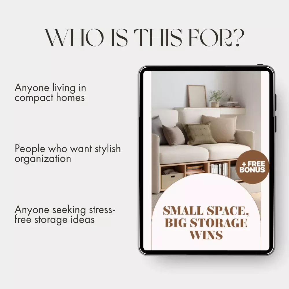 Small Space, Big Storage Wins | Printable Checklist for Apartment Organization | How to Plan Storage in Narrow Spaces | Digital Download Guide