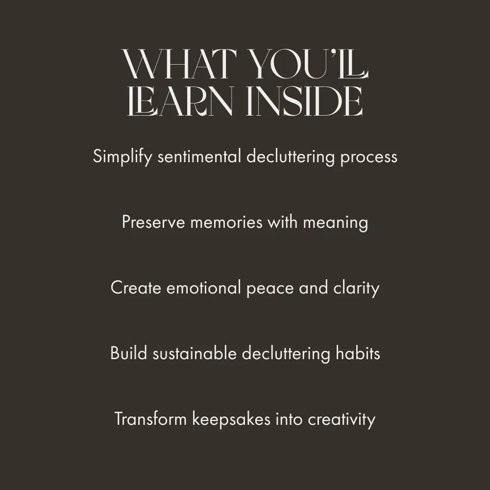 A Gentle Guide to Decluttering Sentimental Items — How to Declutter Sentimental Items with Heart & Clarity | Minimalist eBook, Emotional Decluttering Guide, Digital Download for Mindful Living