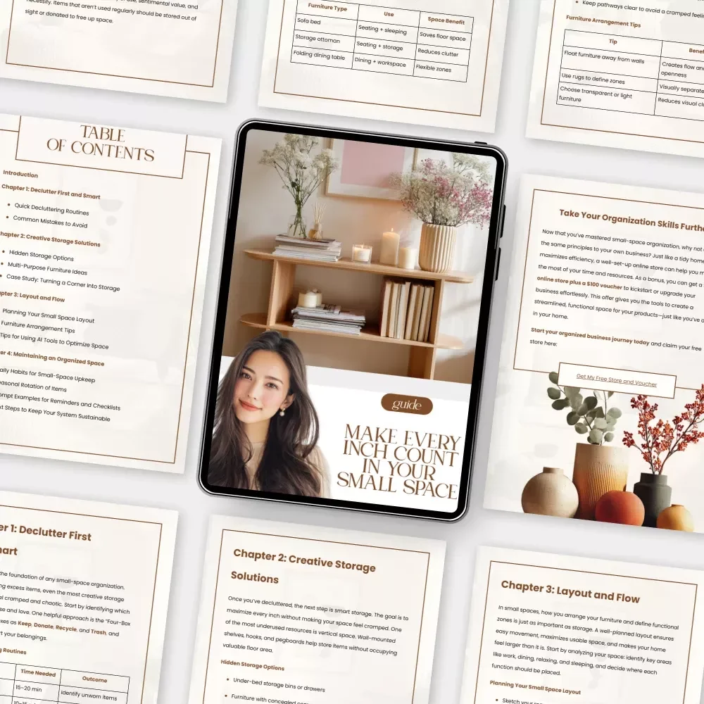 Make Every Inch Count in Your Small Space | Small Space Organization Guide | How to Organize Small Spaces Efficiently | Decluttering, Storage, and Layout Solutions for Apartments, Studios, and Tiny Homes