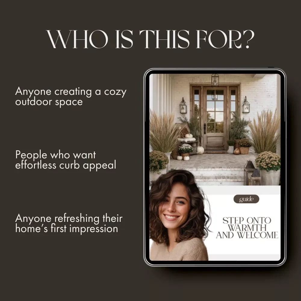 Step onto Warmth and Welcome | Front Porch Makeover Guide | How to Make a Front Porch Welcoming | Digital Download eBook for Home Decor Enthusiasts