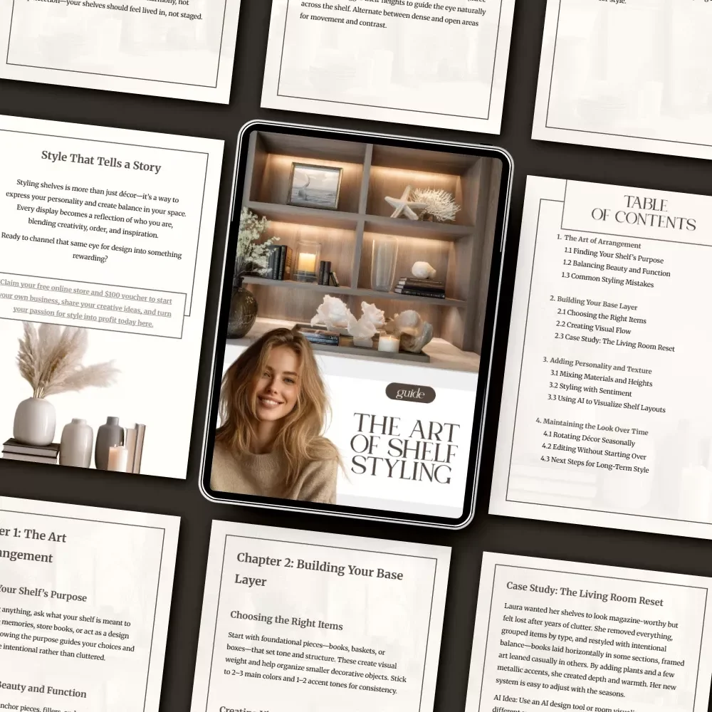 The Art of Shelf Styling | Digital Home Decor Guide for Modern Interiors, Minimalist Shelf Design, and Aesthetic Organization eBook