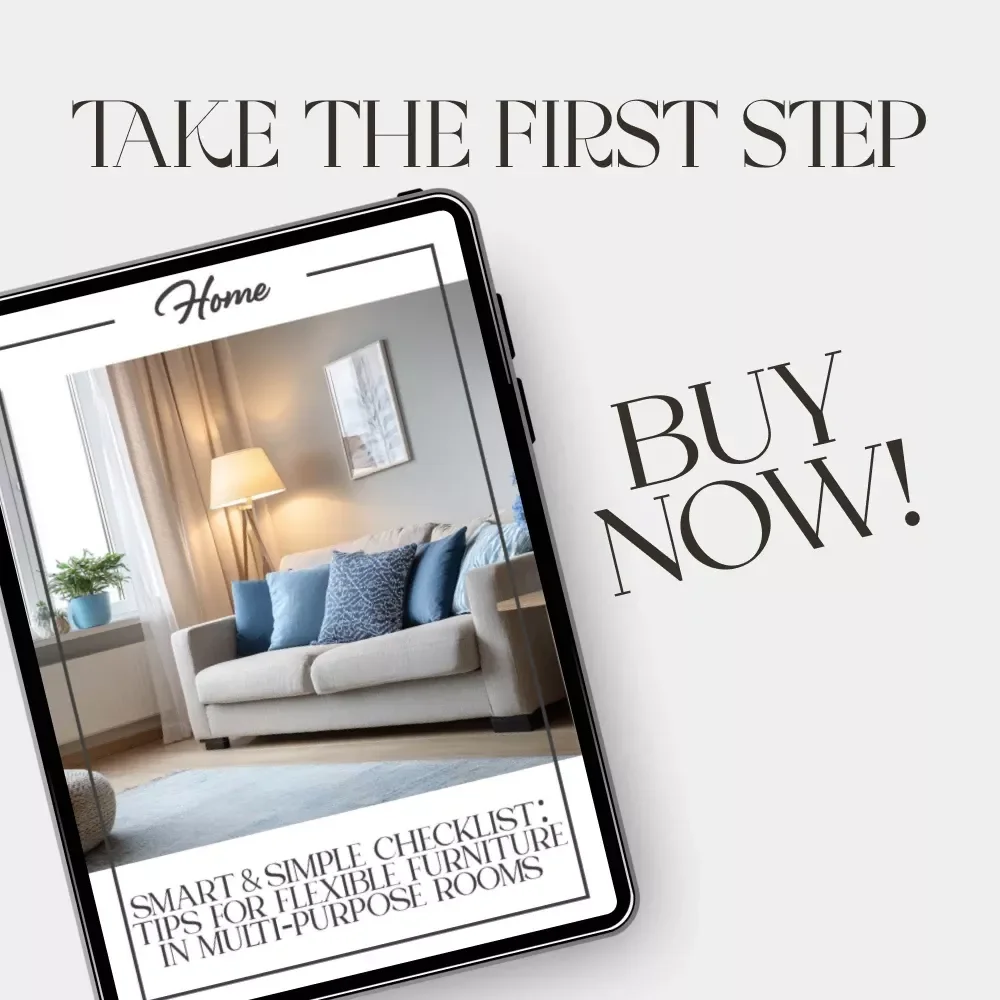Tips for Flexible Furniture in Multi-Purpose Rooms | Printable Home Design Checklist for Small Spaces, Apartment Living & Interior Styling Guide | Digital Download