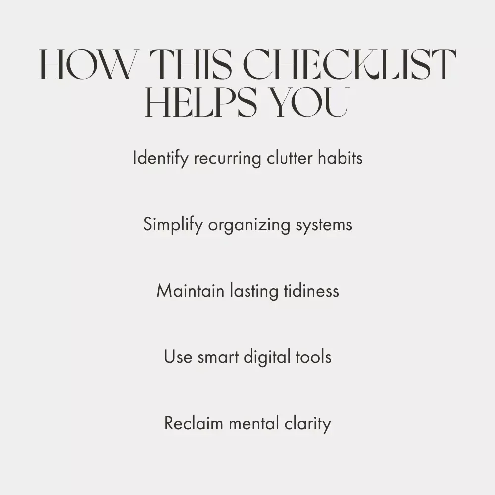 How to Regain Control of Your Space | Printable Home Reset Checklist | Digital Download Guide for When Home Organization Fails