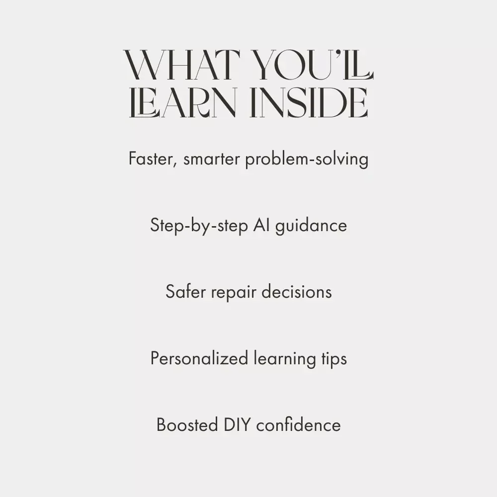 Fix It Smarter Not Harder – AI-Powered DIY Repair eBook | Learn How to Use AI to Find DIY Repair Tutorials & Master Home Fixes Fast