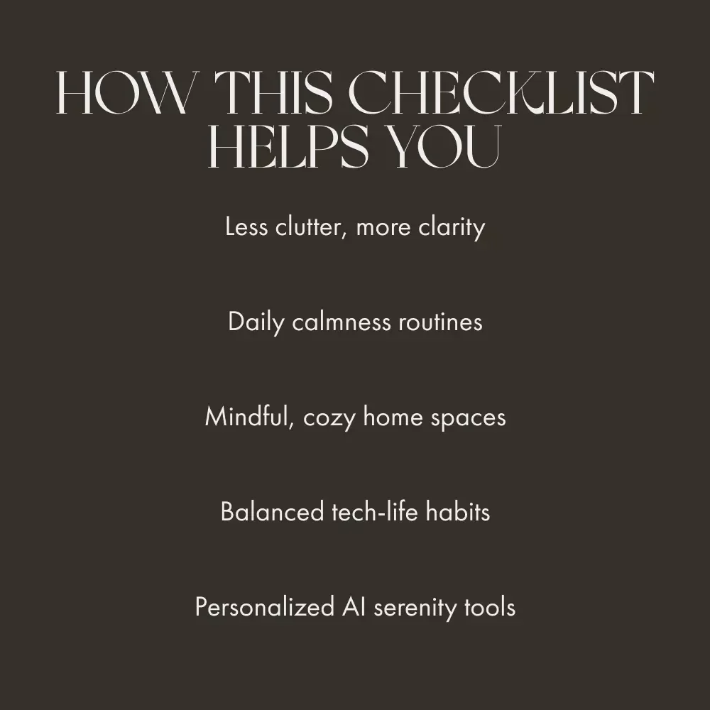 Simple Steps to Peaceful Living – Printable Home Checklist for Mindful Living | Digital Download | Tips for Creating a Calm Home Environment