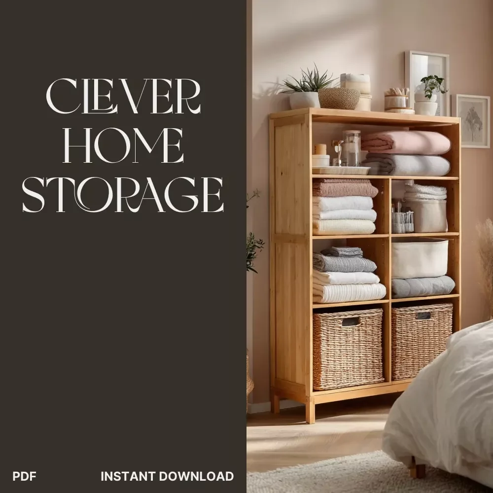 The Clever Home Storage Checklist | Digital Home Organization Guide | Printable How to Choose the Right Storage Solutions for Every Space