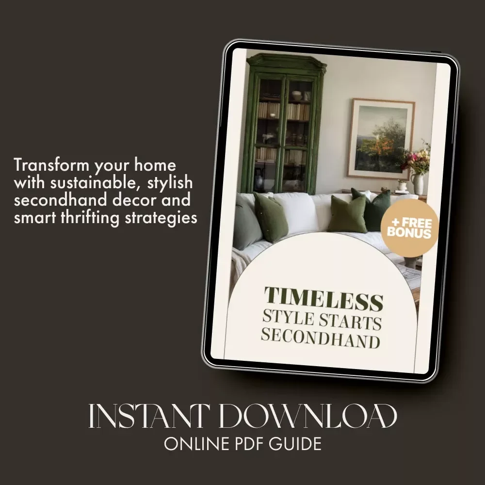 Timeless Style Starts Secondhand | Thrifted Home Decor Guide | Sustainable Interior Design eBook | DIY Upcycling & Vintage Styling Tips | Digital Download