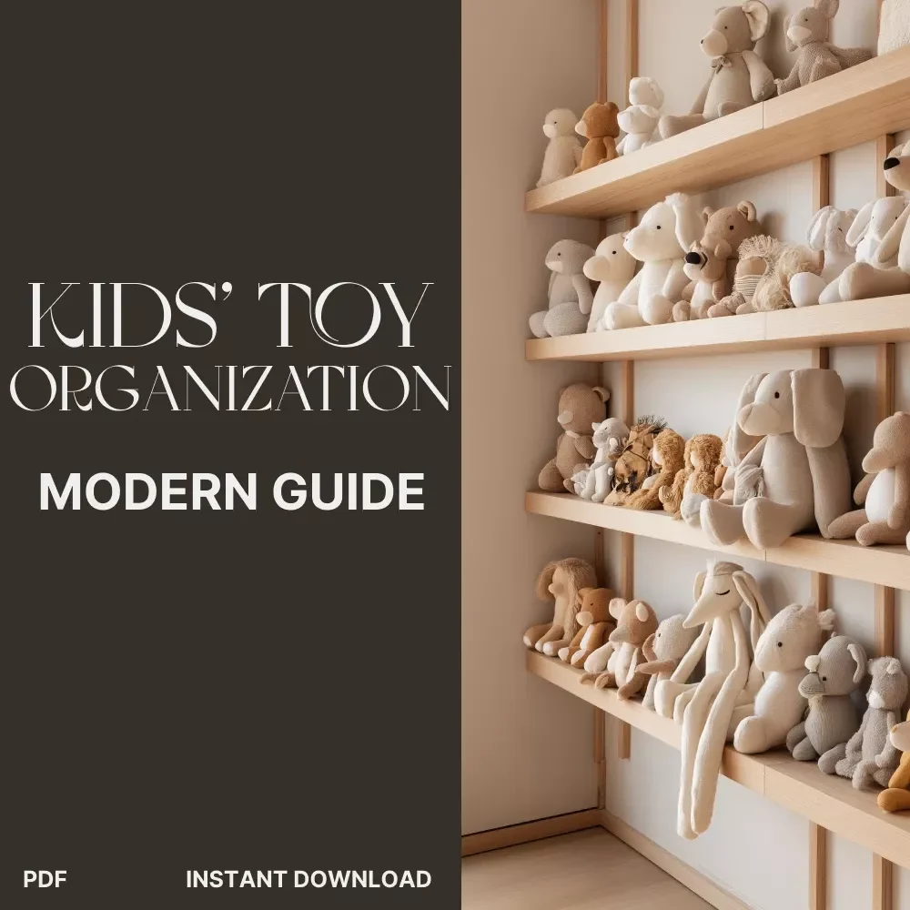A Modern Guide to Kids’ Toy Organization | How to Create a Kids Toy Storage System | Digital Download eBook for Parents & Organizers