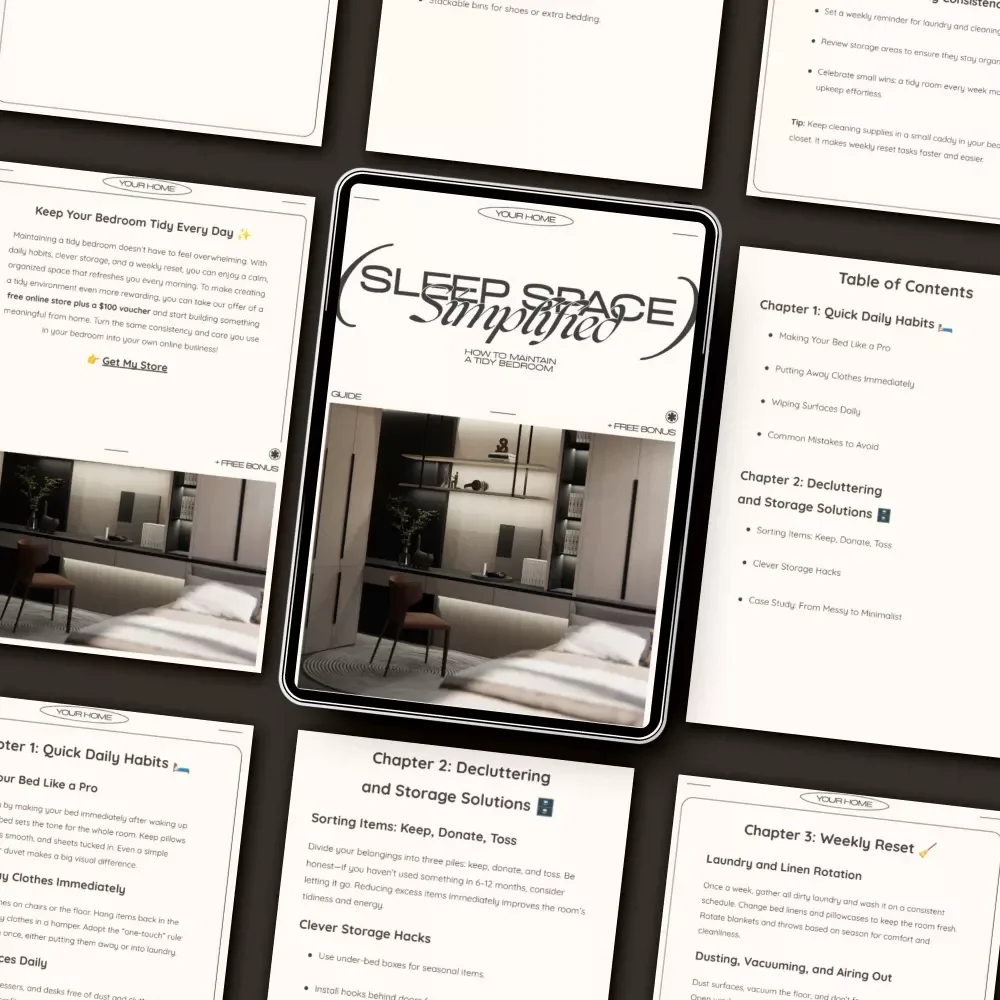 Sleep Space Simplified | Minimalist Bedroom Decluttering Guide, Daily Habits, and AI Organization Tips for Better Sleep & Calm Home