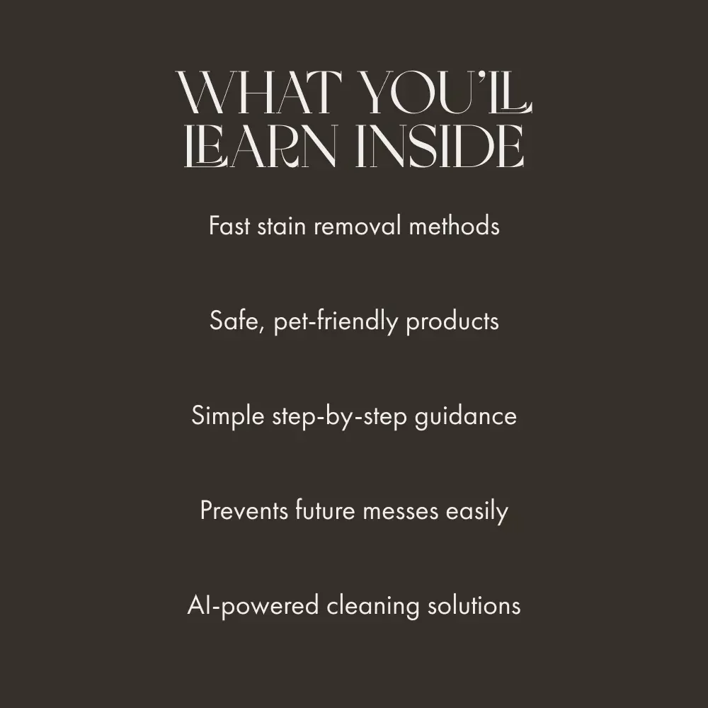 Spotless & Cozy: Removing Pet Stains with Ease | Ultimate Pet Stain Removal Guide for Furniture | Best Way to Remove Pet Stains from Furniture Digital Download