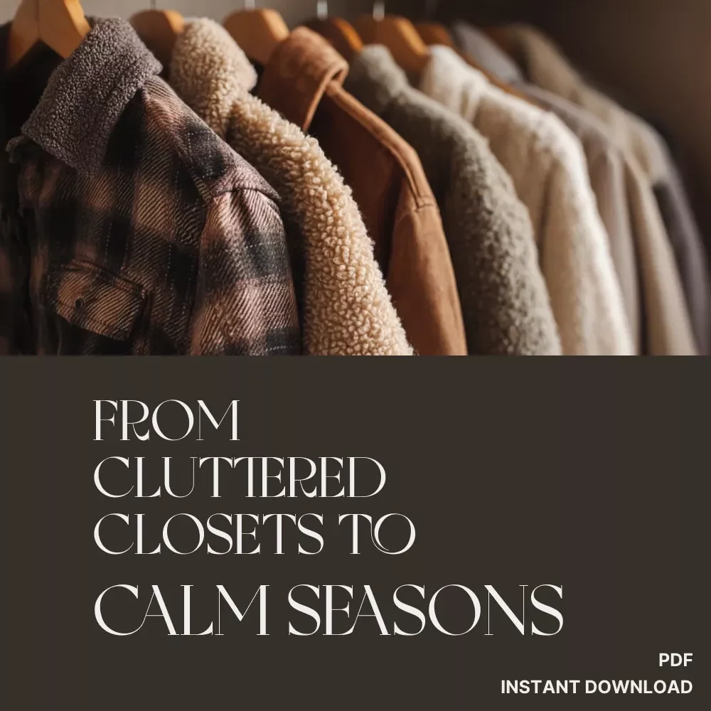 From Cluttered Closets to Calm Seasons | Digital Guide for How to Store Seasonal Items Neatly, Declutter, and Organize Year-Round