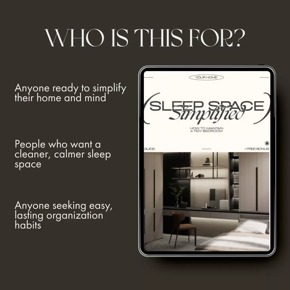 Sleep Space Simplified | Minimalist Bedroom Decluttering Guide, Daily Habits, and AI Organization Tips for Better Sleep & Calm Home