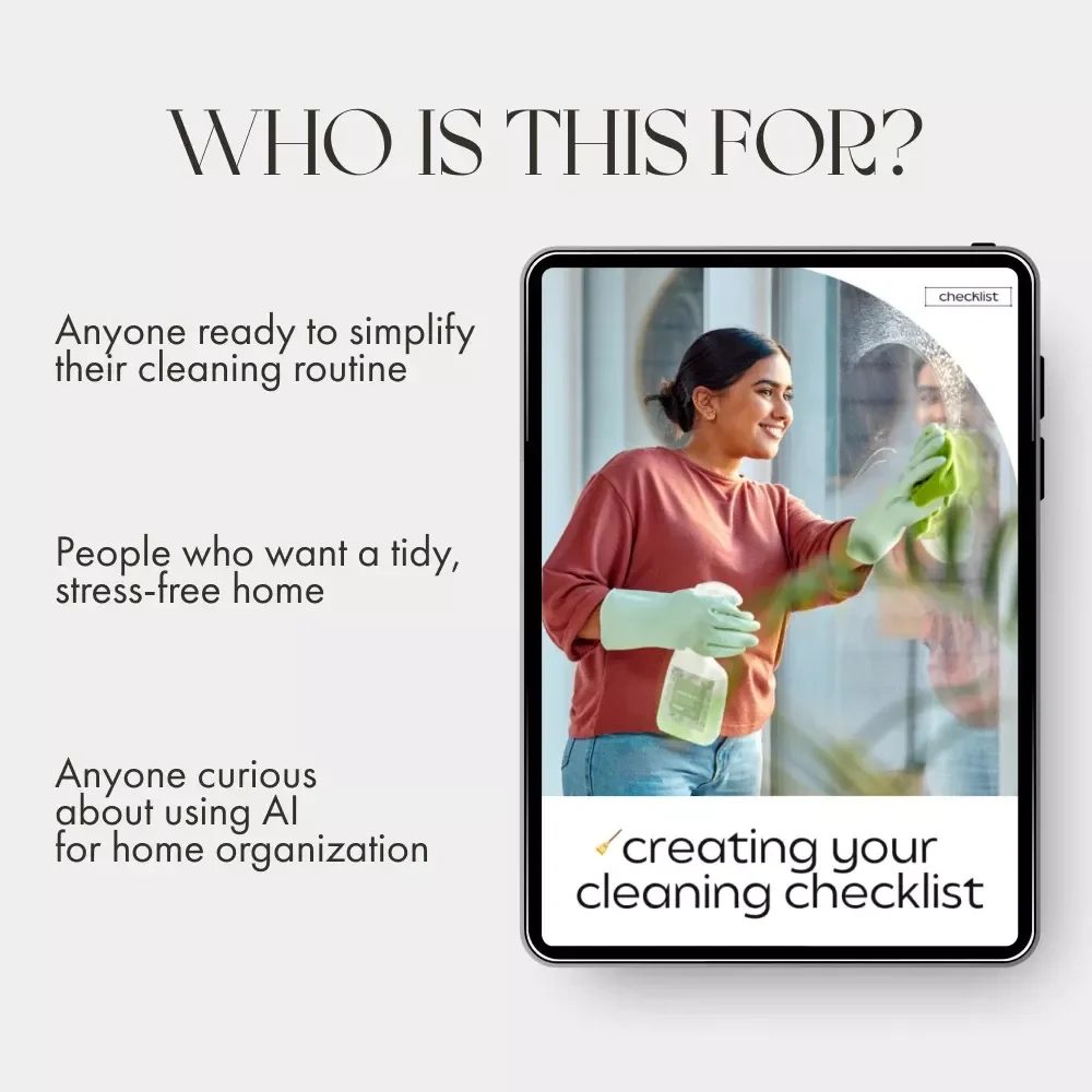 Creating Your Cleaning Checklist | Printable Guide to How to Create a Cleaning Checklist | Digital Home Organization eBook & Productivity Planner
