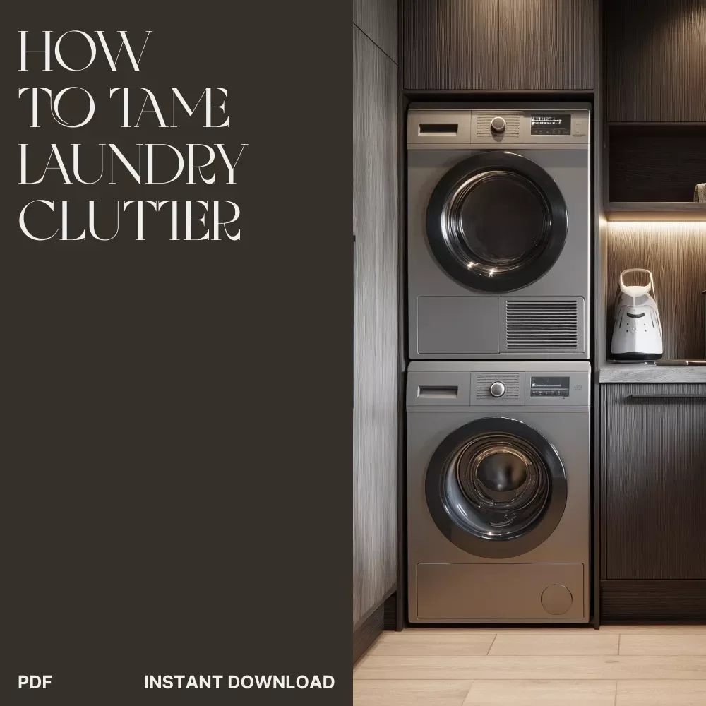 How to Tame Laundry Clutter | Digital Guide for a Clutter-Free Laundry Space | Organize Laundry, Maximize Space & Simplify Your Routine | Instant Download eBook on What to Do When Laundry Clutters Space