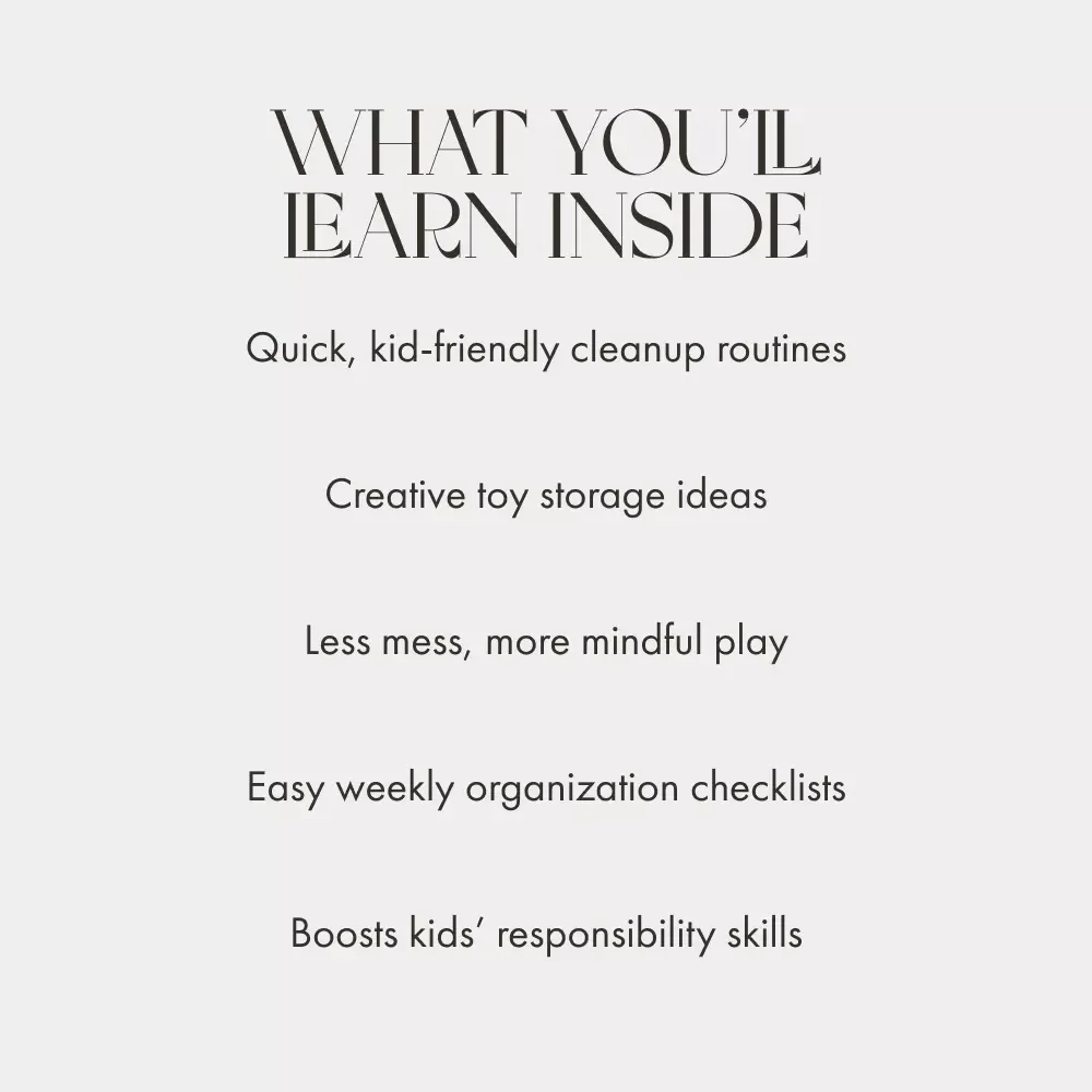 Play Smart: Easy Ways to Keep Play Areas Tidy | Digital Guide for Parents | Printable eBook with Tips for Keeping Play Areas Tidy