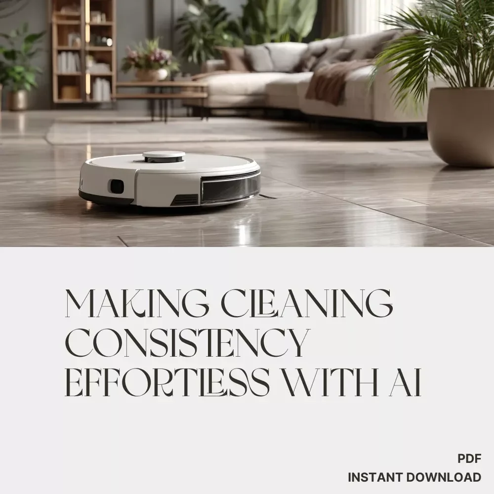 Making Cleaning Consistency Effortless with AI – eBook for Smart Homeowners | Learn How to Use AI to Stay Consistent with Cleaning, Build Habits & Automate Your Routine