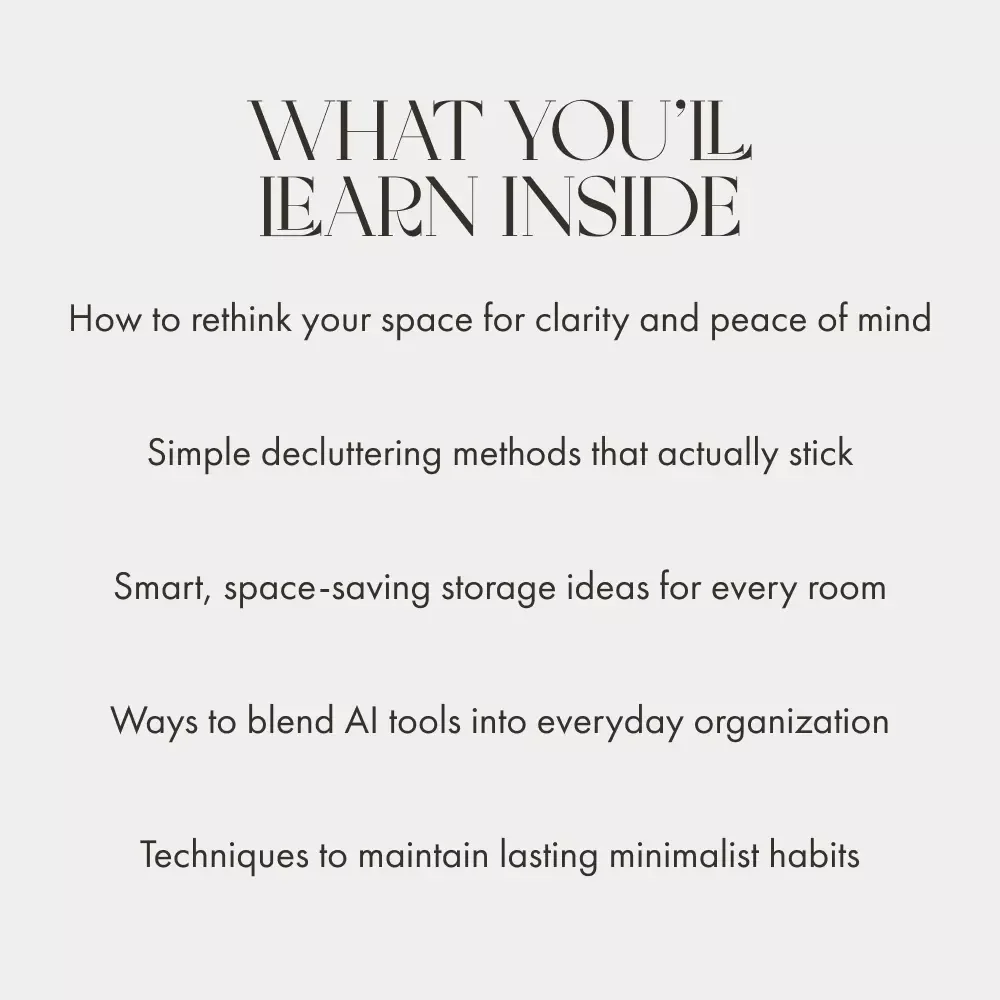 Minimalist Magic: Transform Your Home, Simplify Your Life | eBook for Home Decluttering & Organization | Digital Download Guide with tips for minimalistic home organization