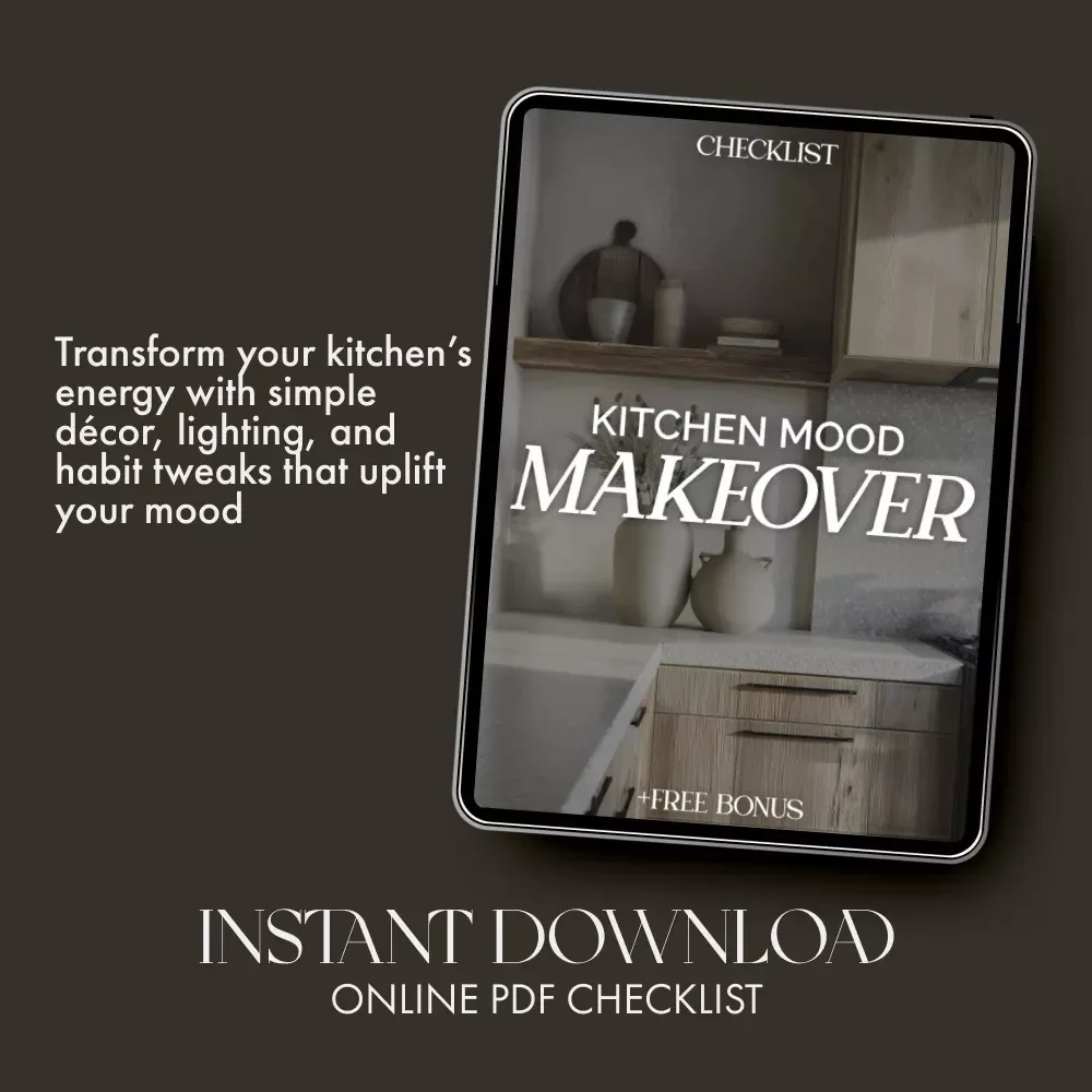 Kitchen Mood Makeover Checklist | Printable Home Decor Guide for Easy Ways to Change Kitchen Mood | Digital Download