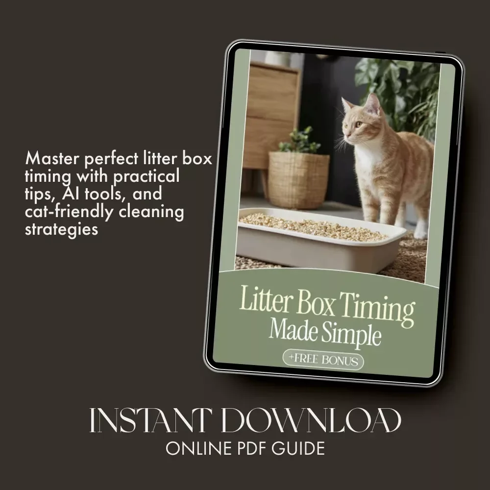 Litter Box Timing Made Simple | Cat Care Guide for Pet Owners | Digital Download eBook on When Should You Clean Litter Boxes, Cat Hygiene Tips & AI Cleaning Prompts