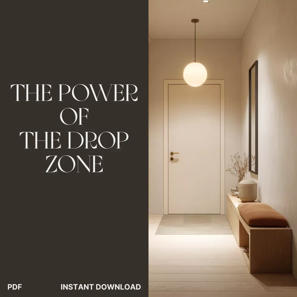 The Power of the Drop Zone | Guide to How to Create a Drop Zone by the Door | Entryway Organization eBook for Clutter-Free Living
