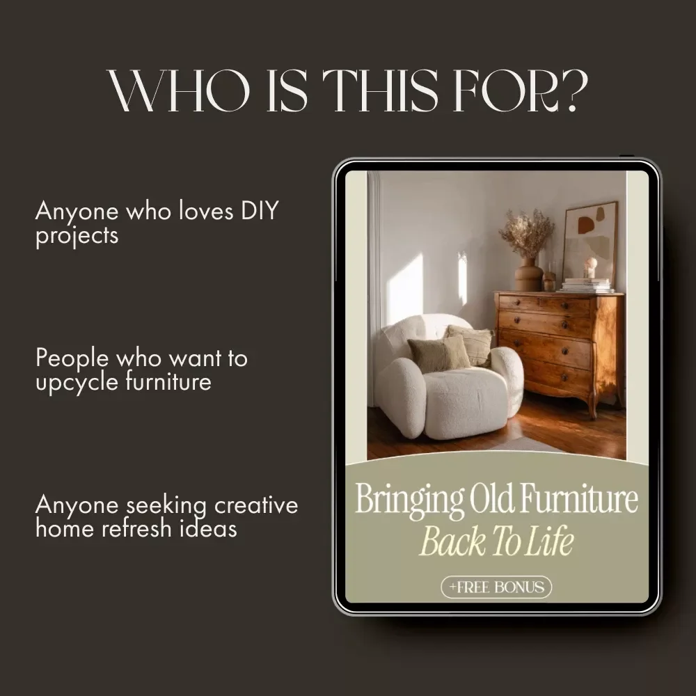 Bringing Old Furniture Back to Life – DIY Restoration Guide for Beginners | How to Make Old Furniture Look New | Printable eBook PDF for Home Decor Enthusiasts