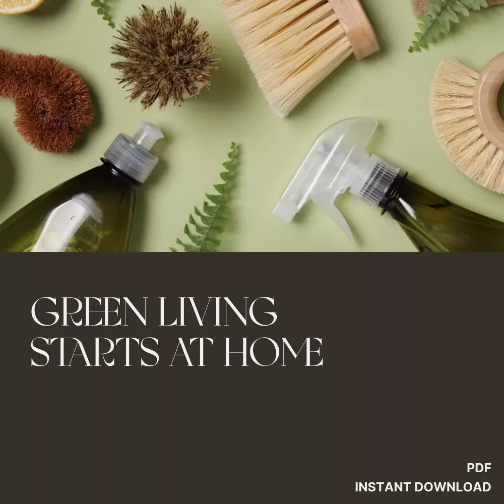 Green Living Starts at Home | Eco-Friendly Guide for Beginners | The Best Way to Switch to Green Cleaning Naturally and Sustainably | Digital Download for Conscious Homeowners