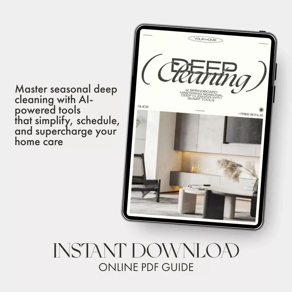 AI Springboard: Mastering Seasonal Deep Cleaning with Smart Tools | Digital Guide for Home Organization, Productivity & How to Use AI to Plan a Seasonal Deep Clean