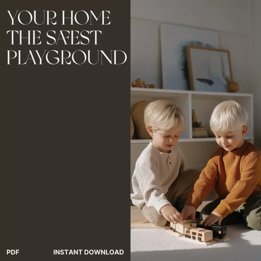 Your Home the Safest Playground | Printable Digital Guide for Parents | Learn how to childproof your home, room-by-room safety plan, AI-powered safety ideas