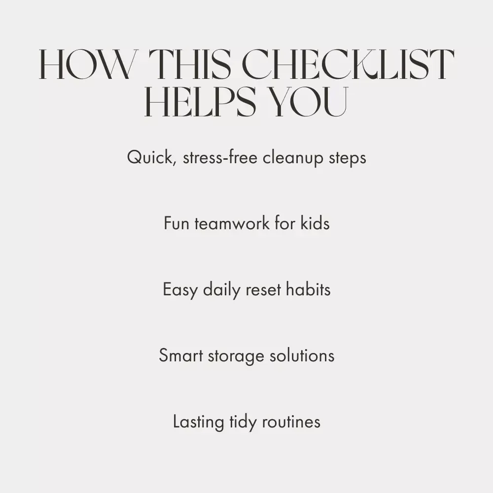 The Quick Mess Rescue Checklist | Printable Guide for Parents | what to do when kids make mess quickly | Instant Digital Download for Busy Families